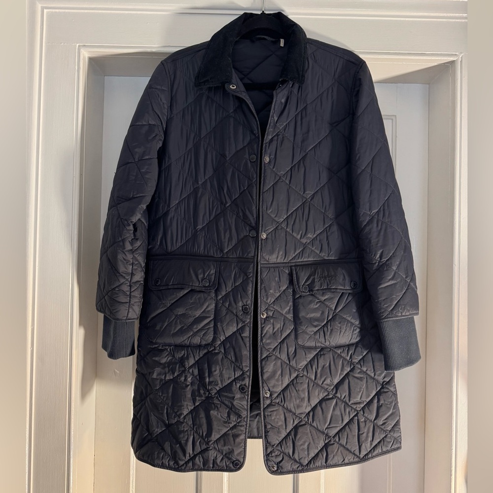 Navy Quilted Barbour Women's Coat